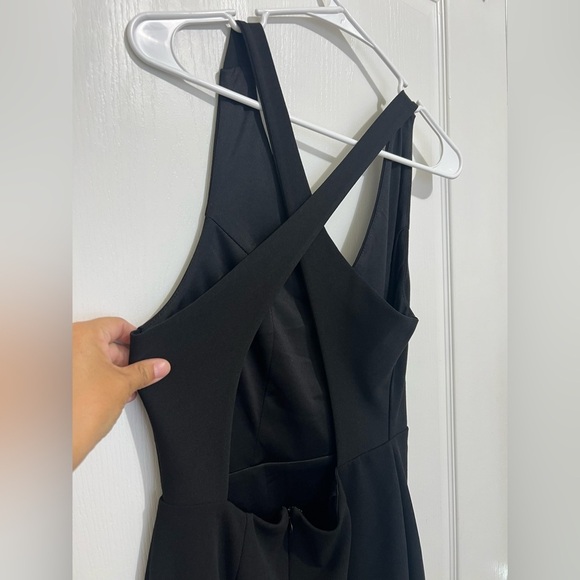 Aakaa Women's halter elegant Black Dress size L - Picture 5 of 13